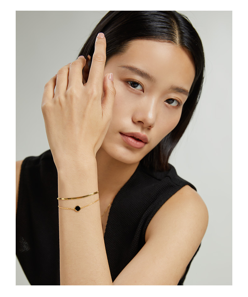 925纯银手链天然玛瑙蛇骨链女小众设计感春夏ins风手饰批发高级感详情9