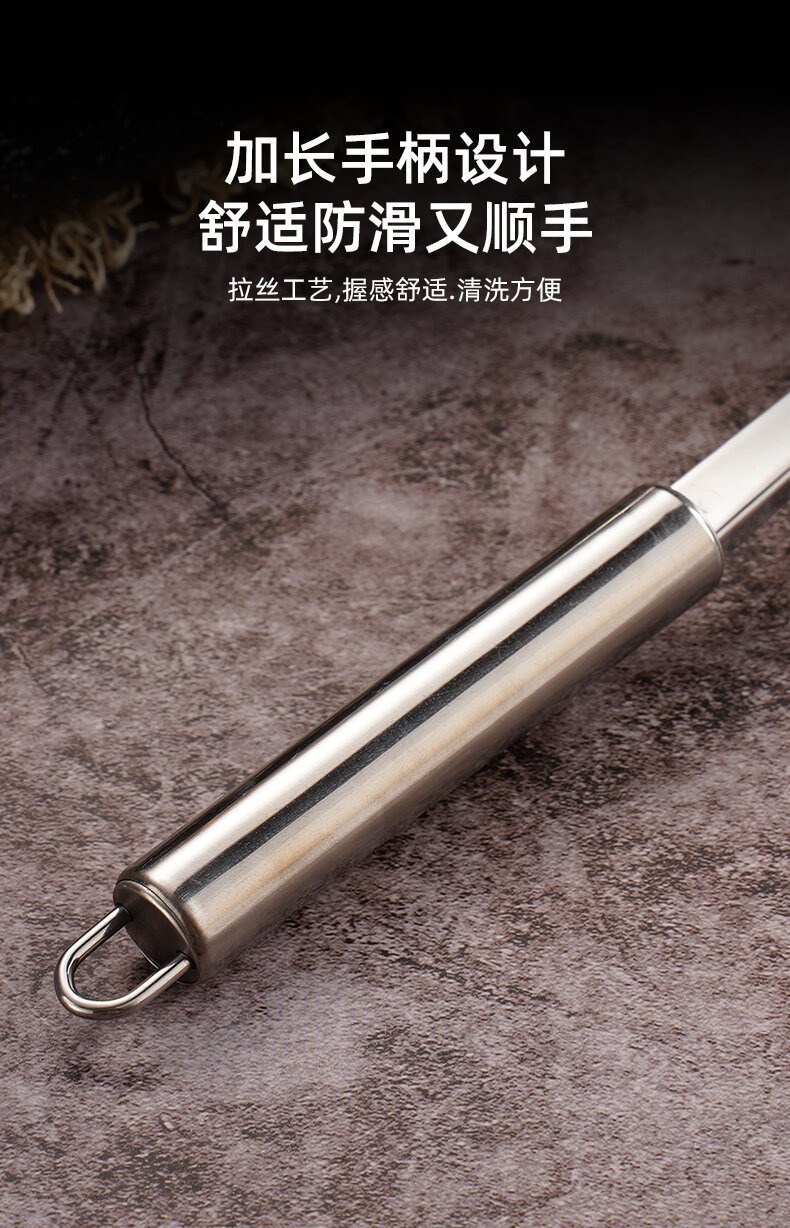 Stainless steel pot brush, kitchen-specific pot washing steel wool ball brush, long-handled dish cleaning brush, easy to clean POTS without shedding threads pic 8