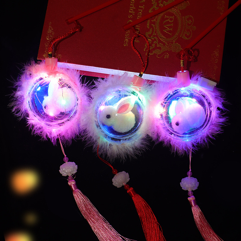 Hand-held moon rabbit lanterns, small lanterns, lion dance lanterns, 2026 Lantern Festival hand-held decorations pic 14