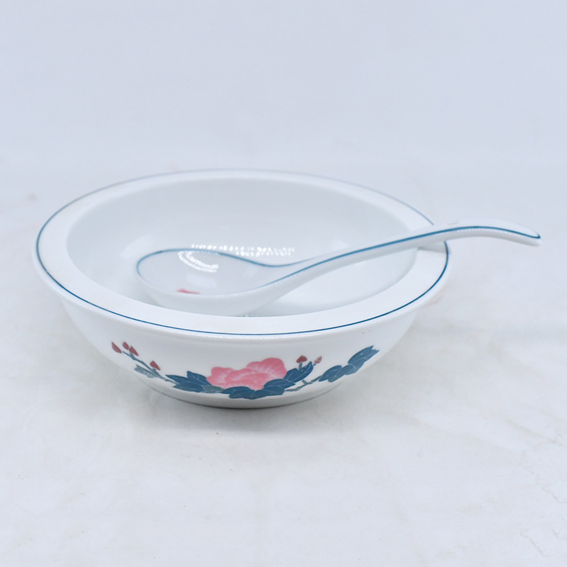 牡丹花瓷餐具碗碟勺杯礼盒套装家用大号菜盘陶瓷碗碟碗盘全套批发详情7