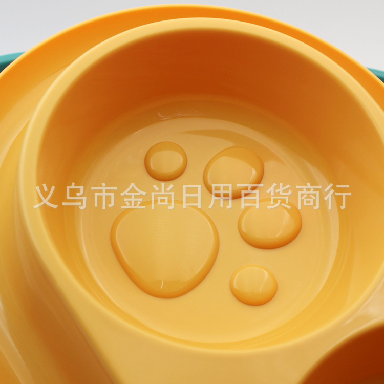 Candy-colored pet slow food bowls, dog bowls, cat food bowls, small and large dog anti-knock and anti-choking slow food double bowls pic 6