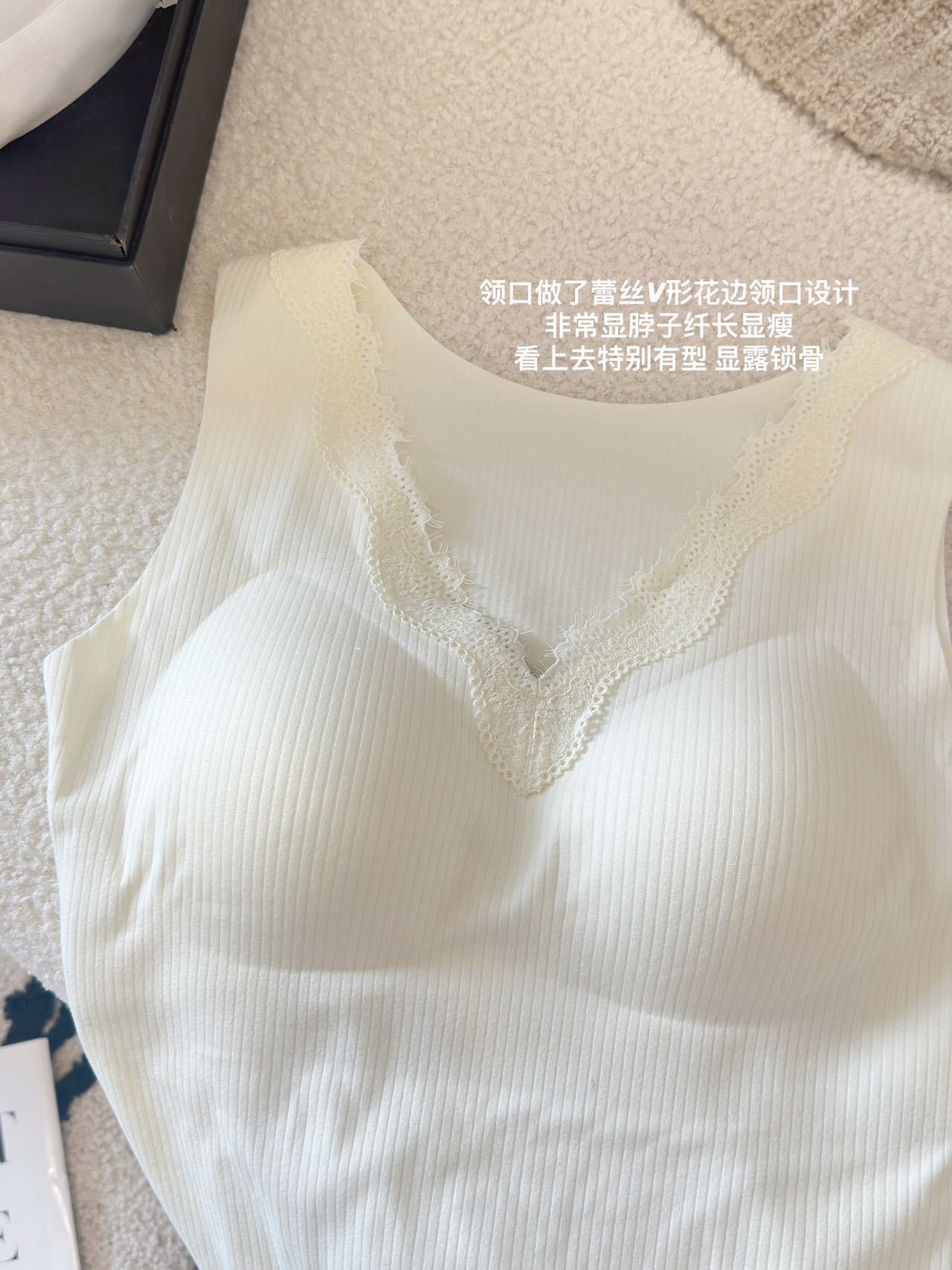 羊绒蚕丝保暖背心内衣女加厚加绒秋衣秋裤百搭打底保暖内衣套装女详情10