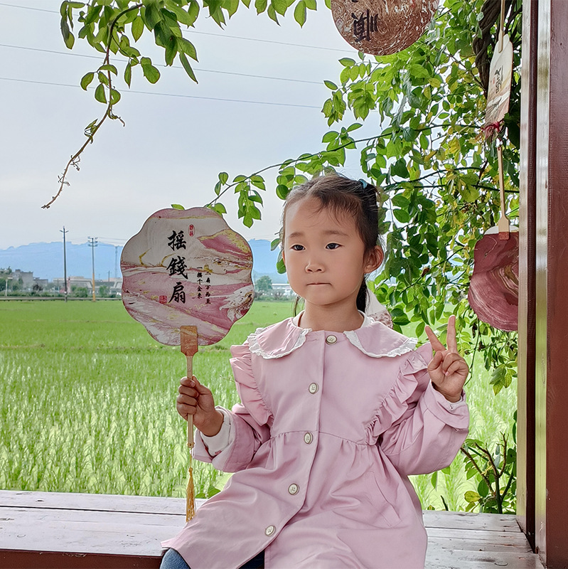 团扇空白文创扇子创意宣纸diy手绘小红书爆款加厚书法创作摆摊详情3