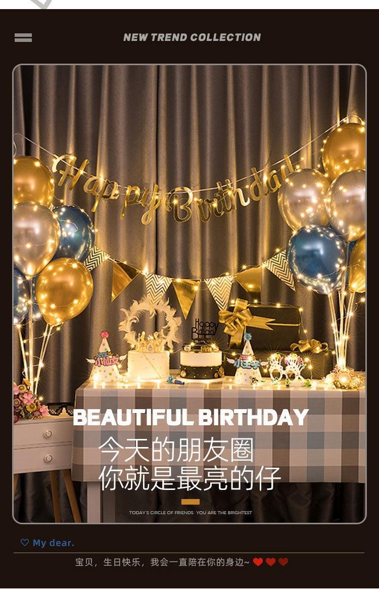 彩灯生日装饰场景布置房间拉旗派对道具用品礼物气球大人男女孩详情9