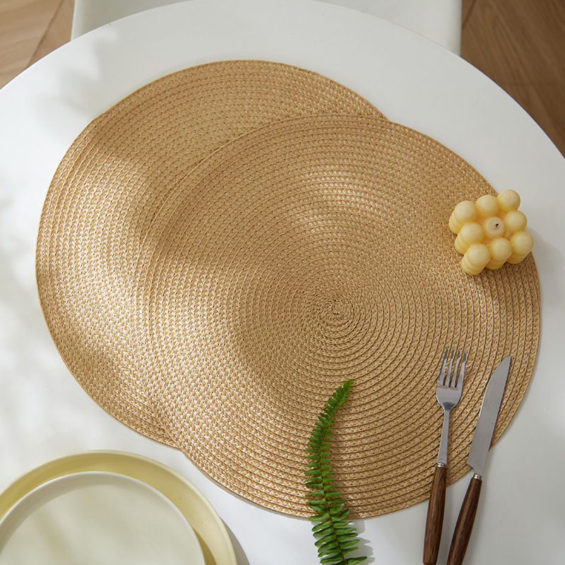 圆形北欧风PP餐垫桌垫西餐垫编织餐桌防烫隔热垫隔热餐桌垫跨境详情11