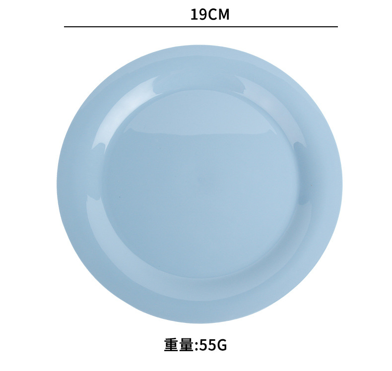 亚马逊塑料pp材质圆盘家用餐盘水果盘20cm小吃零食盘子跨境批发详情9