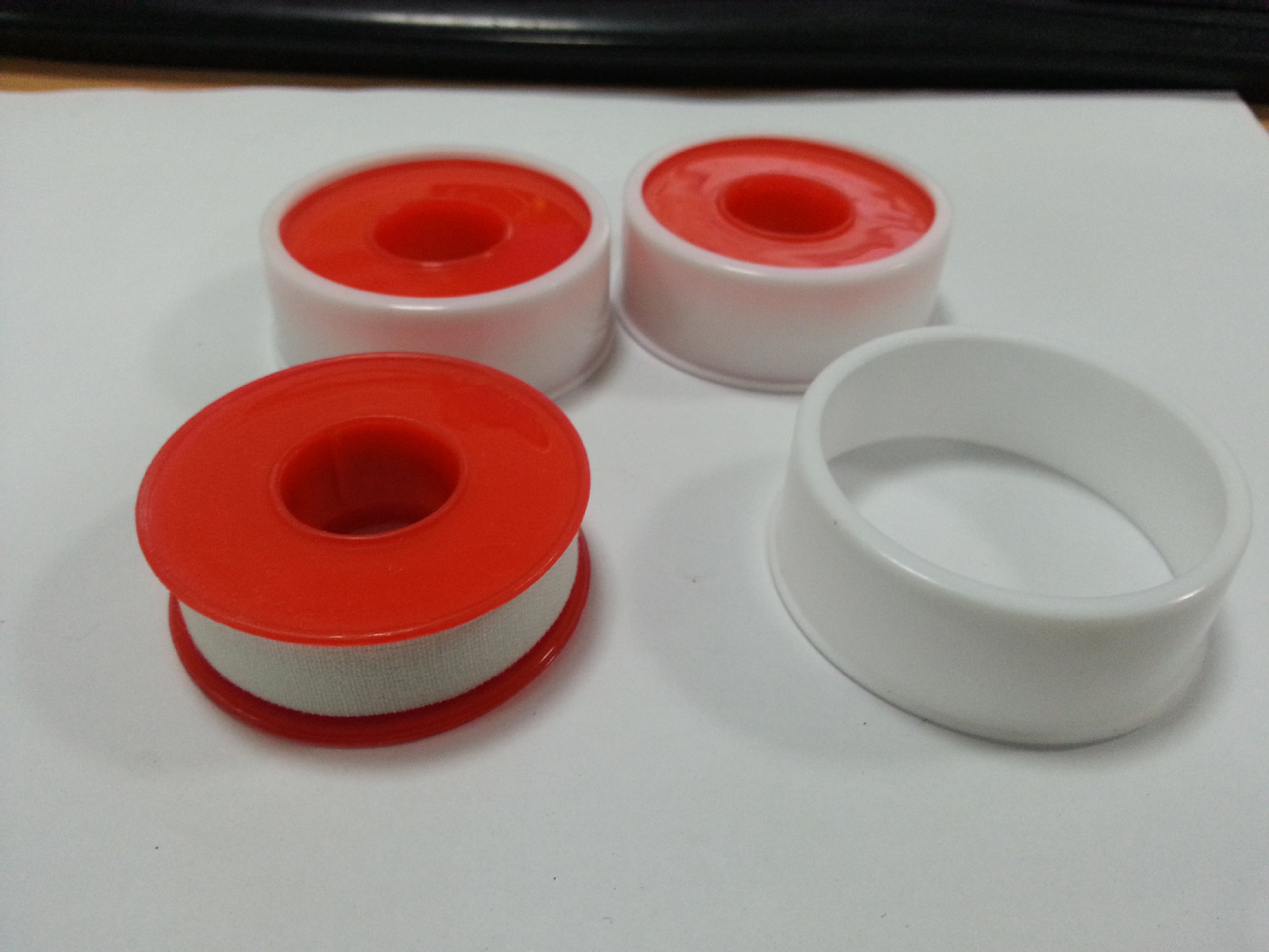 Export plastic tape, zinc oxide tape, rubber paste, cotton cloth, transparent red core, white sleeve, 1.25*4m pic 4