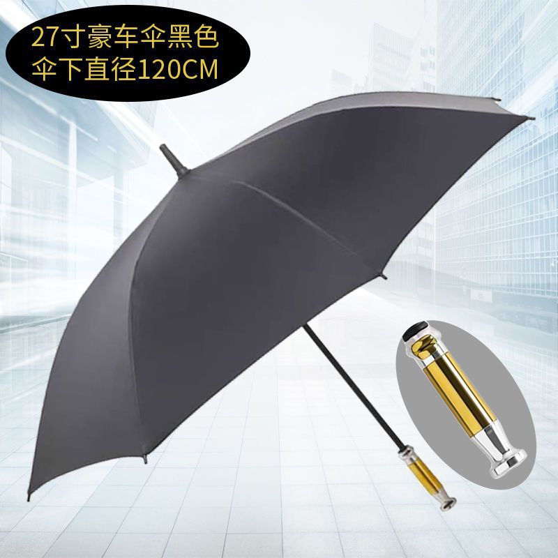V系々雨伞长柄伞双人大号自动伞超大直把双层伞高档商务伞抗风高详情5