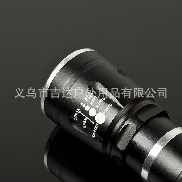 派力德强光手电筒可伸缩便携铝合金led照明电筒户外探险防水手电详情4