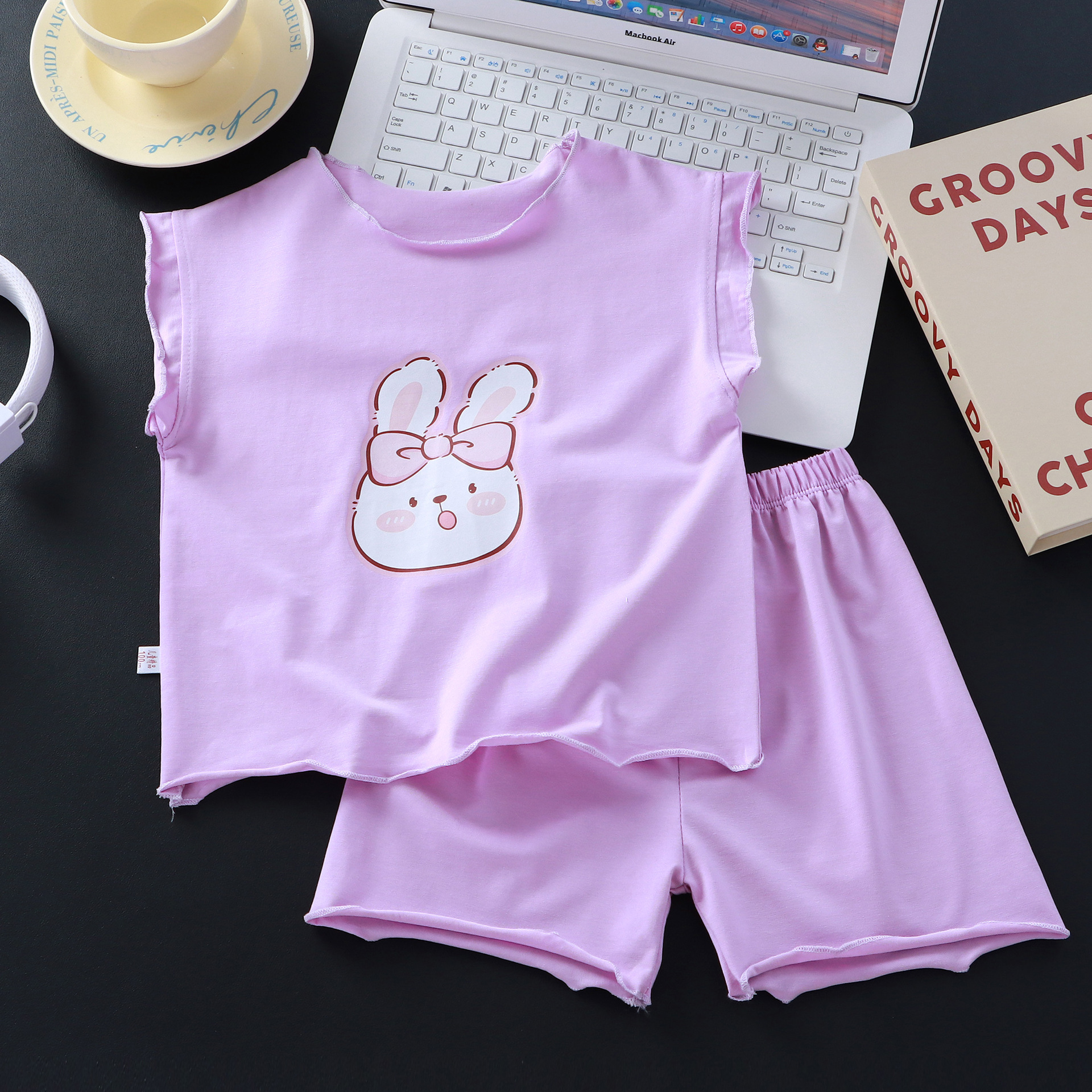 2024夏季新款女童夏装宝宝短袖短裤冰山棉女孩小清新童装95棉详情2