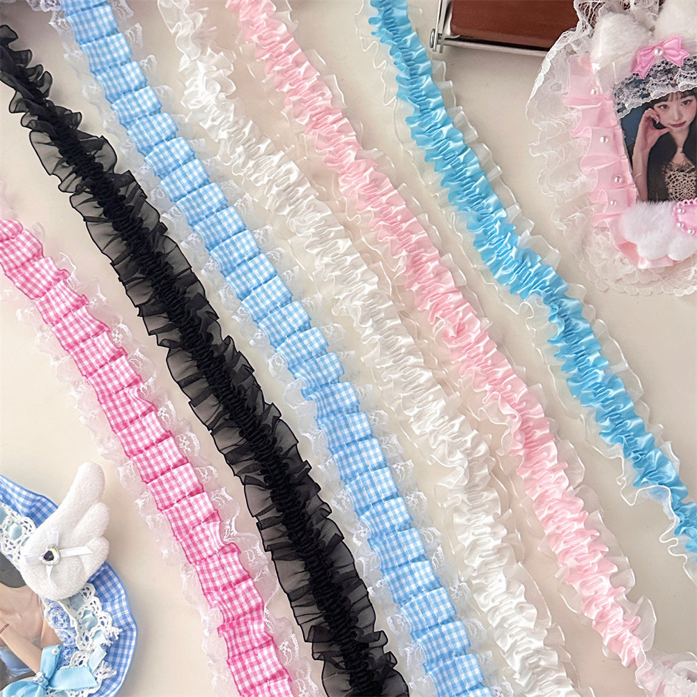 DIY装饰咕卡配件辅料少女心手工小卡卡套材料包蕾丝布蝴蝶结配饰详情18