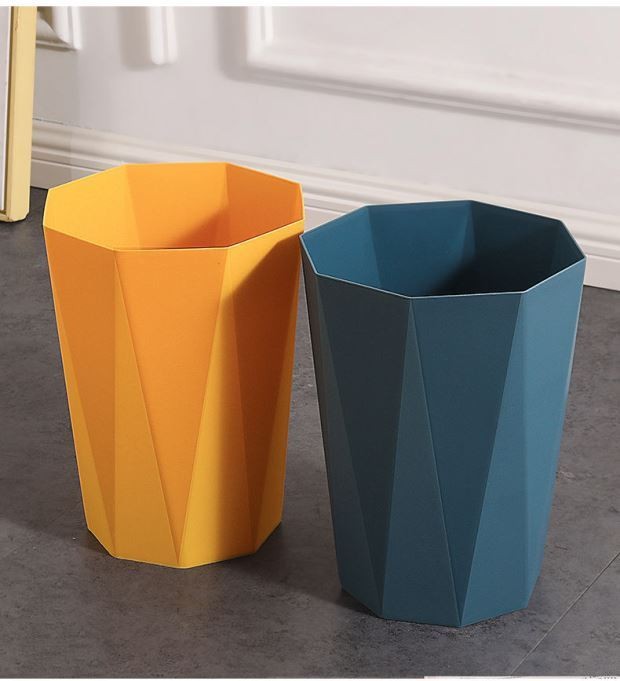 Wholesale of Nordic creative and simple diamond household trash cans without LIDS, large wastebaskets for kitchens, living rooms, offices and hotels pic 18