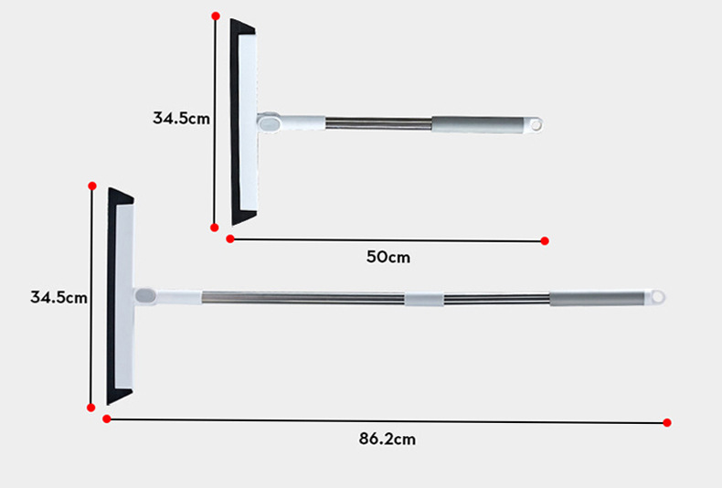 110AAC long-handled floor scraper, bathroom and kitchen cleaning water scraper, floor cleaning brush, detachable handle glass wiper pic 2