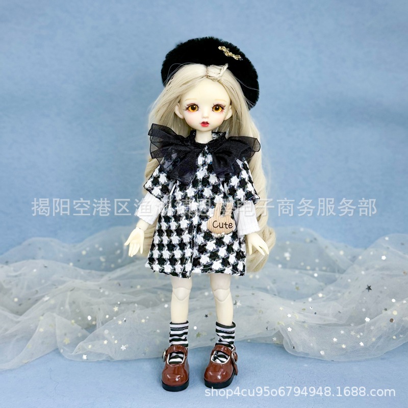 6分bjd娃衣30厘米洋娃娃换装衣服连衣裙毛线纽扣鬼妈妈玩偶套装详情7