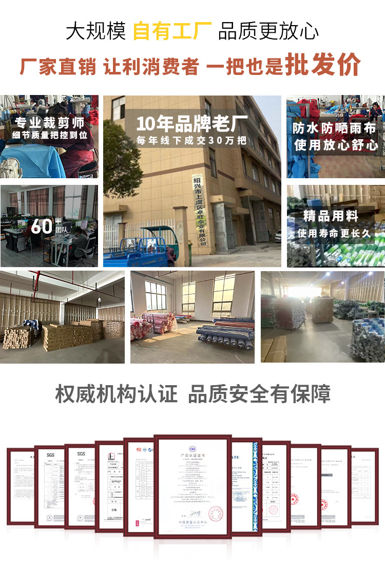 户外遮阳伞大型商业沙滩伞摆摊伞可折叠防风太阳伞雨伞庭院伞详情1