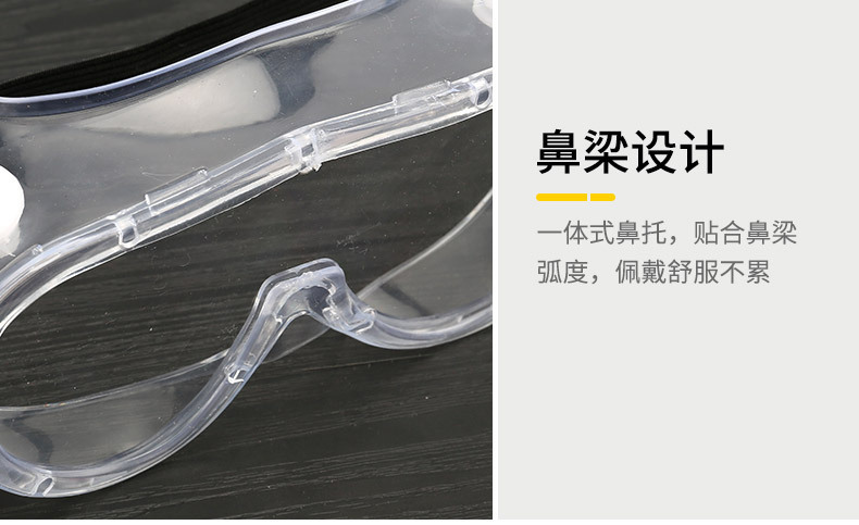 厂家批发透气防雾PC四珠护目镜高清透明防护眼镜框防喷溅隔离眼罩详情11