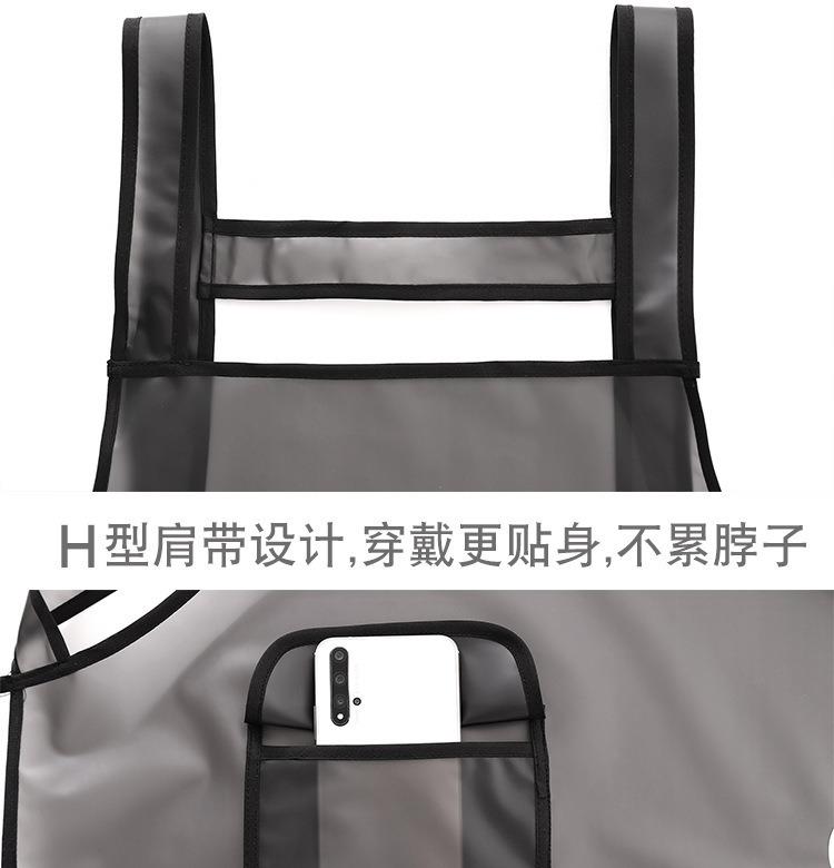 【 Chi Jia 】 Breathable TPU non-washable waterproof and oil-resistant apron, home kitchen work clothes for adults cooking at work pic 3