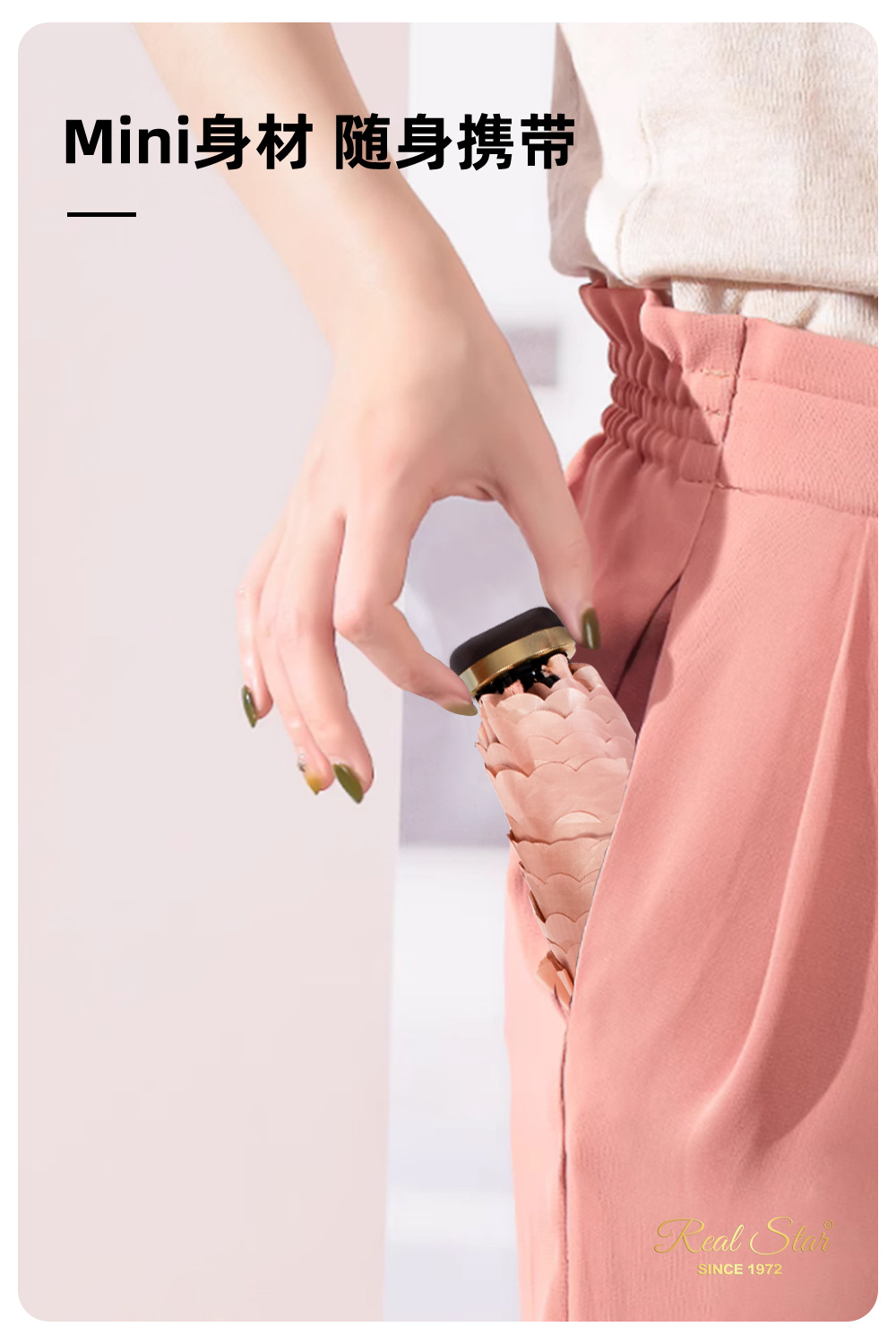 The new 50% discount ultra-light mini umbrella, UV-resistant and sunshade umbrella, nano-coated color plastic umbrella can be carried in a bag pic 5