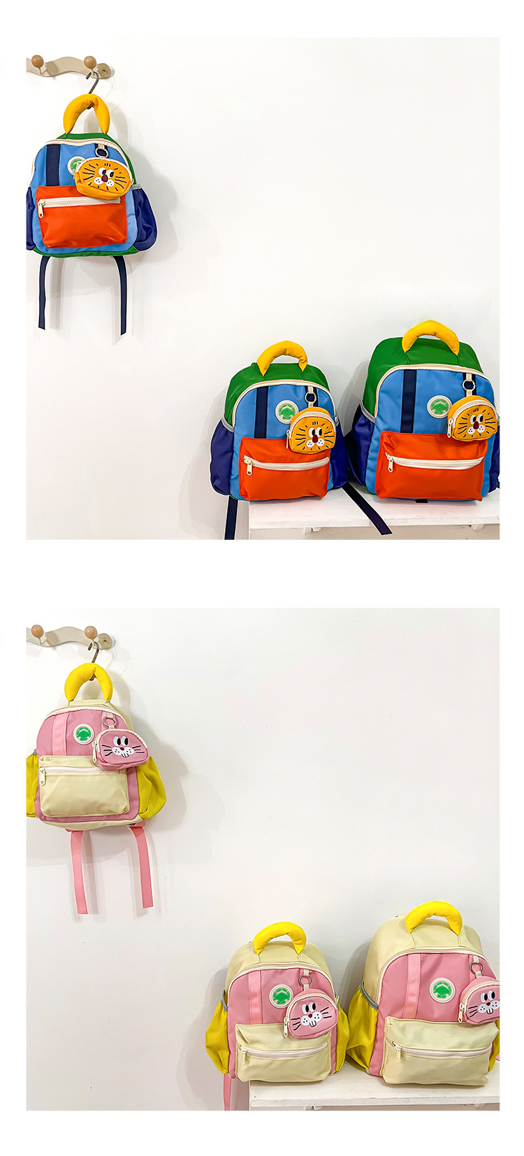 幼儿园书包男女孩小背包3-6岁宝宝动物儿童双肩包多巴胺书包详情22