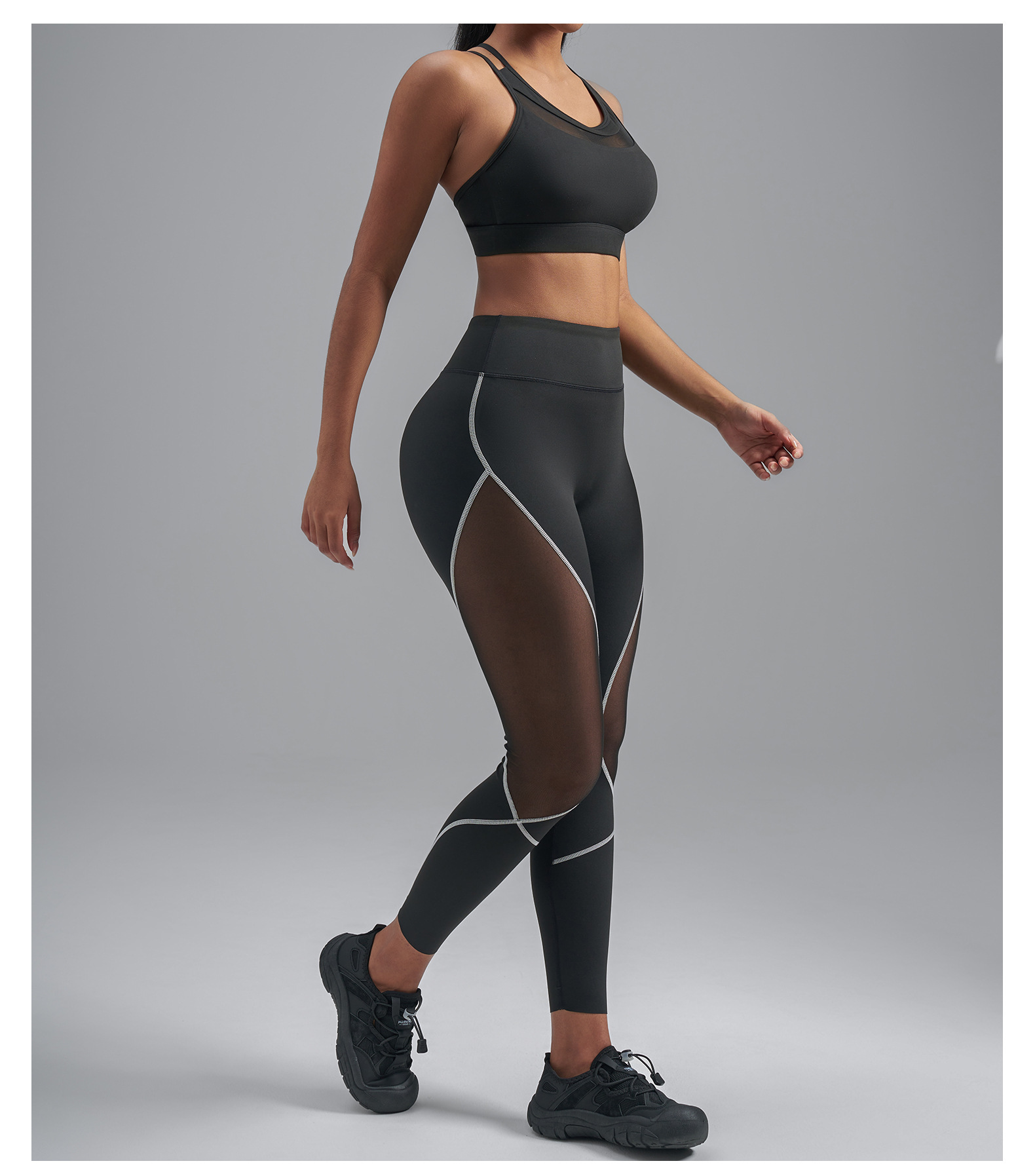 Ouma cross-border sports bra, beautiful back, thin strap, shock-absorbing, fixed chest cup, yoga vest, fitness underwear pic 17