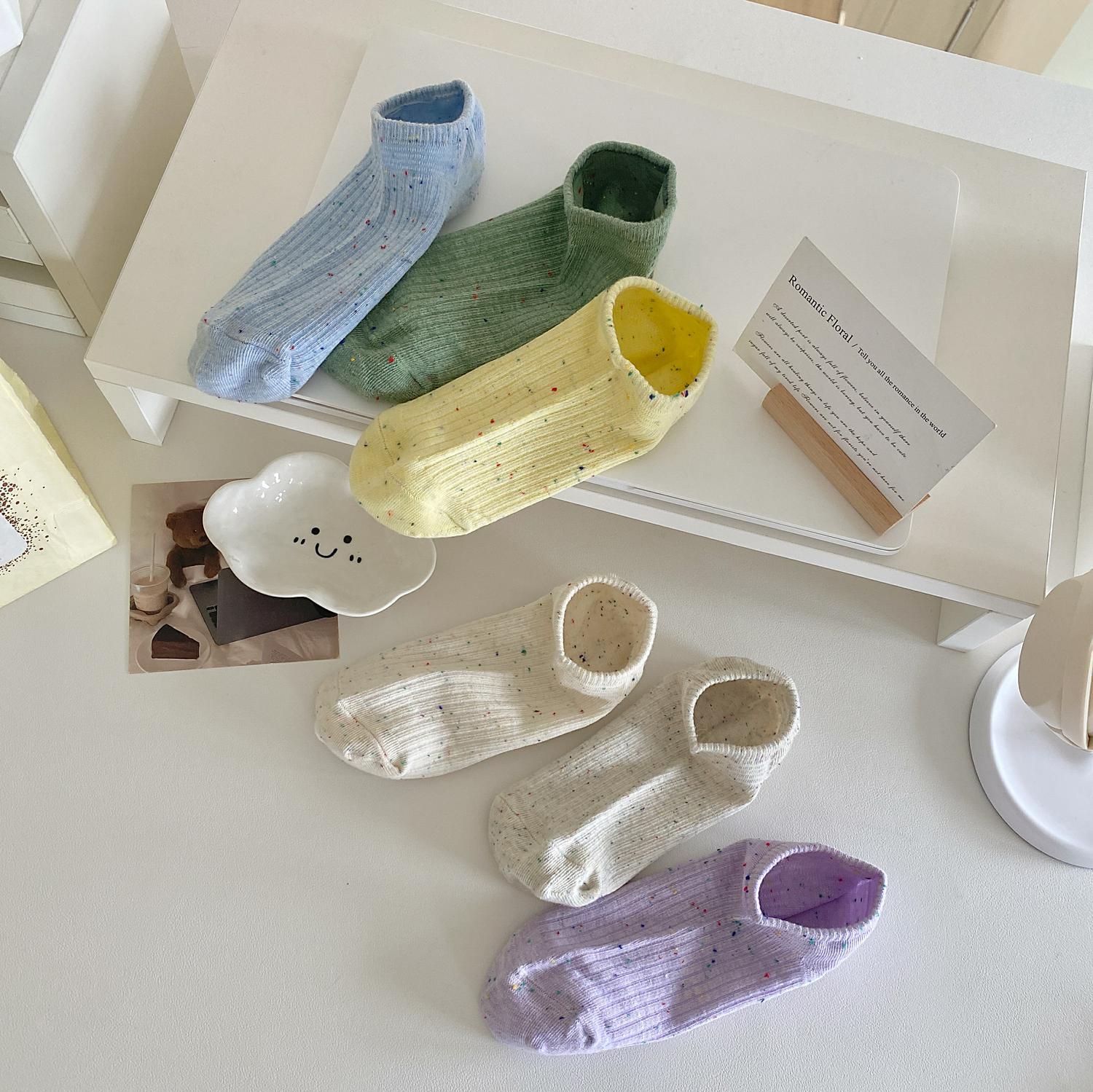 点子纱船袜女纯棉夏季薄款低帮浅口隐形袜硅胶防滑不掉跟女士短袜详情25