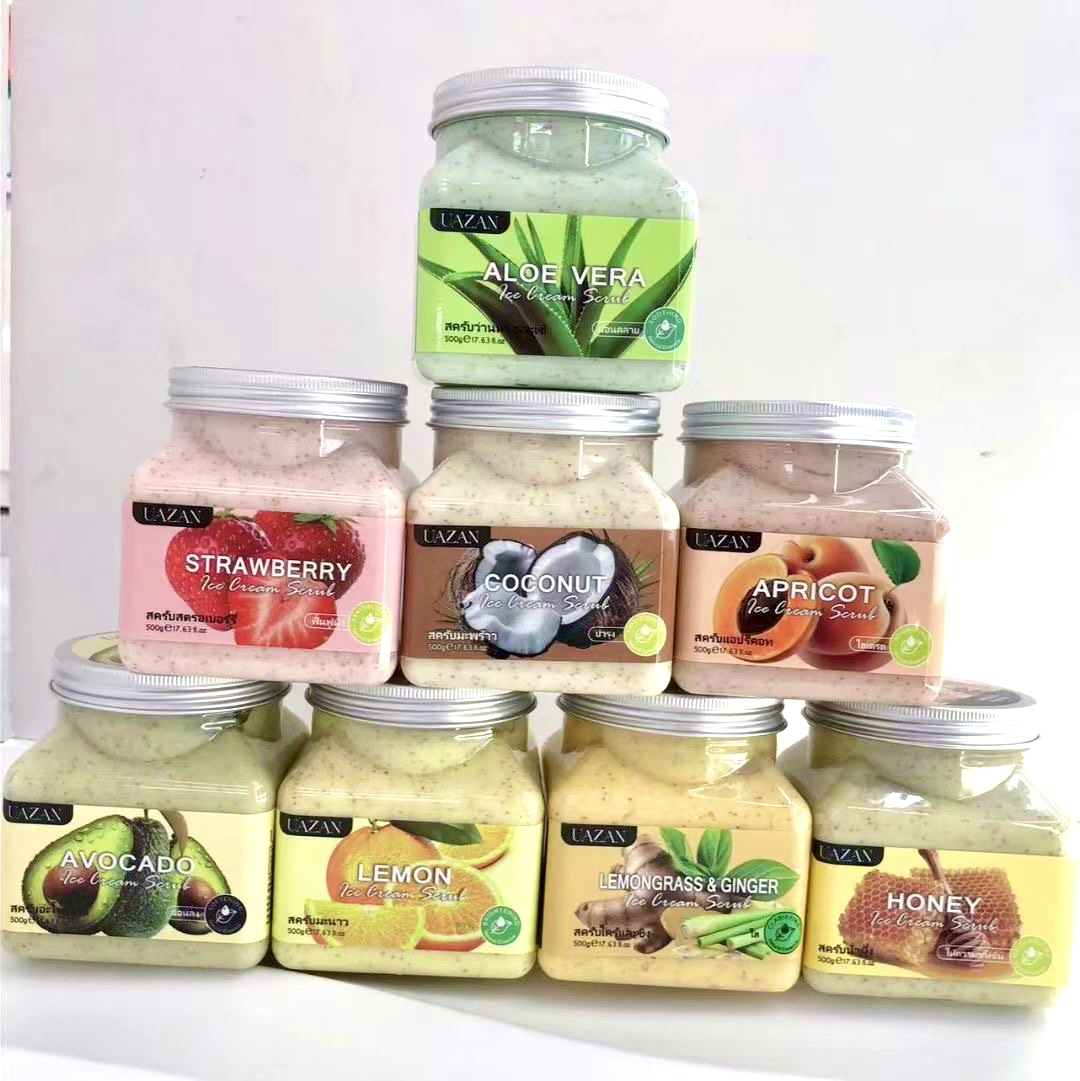 UAZAN植物水果磨砂膏身体去角质沐浴盐死皮清洁嫩肤美容护肤身体护理详情62