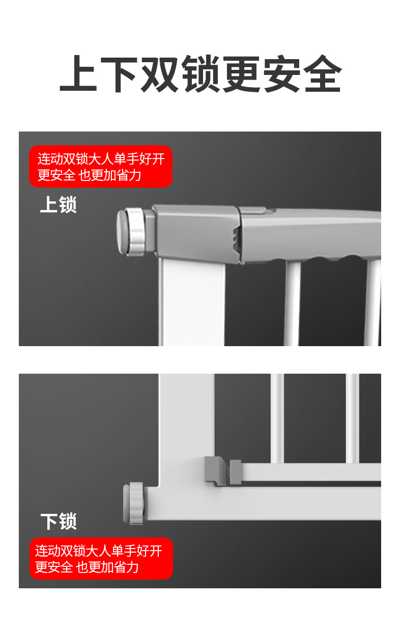 宠物门栏室内儿童防护栏楼梯隔离门宠物围栏狗狗栅栏杆免打孔护栏详情9