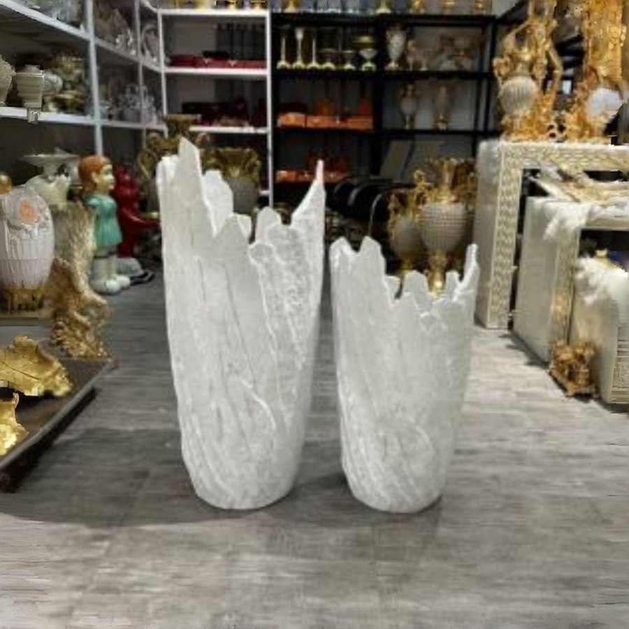 A new simple and elegant fiberglass floor-standing ceramic vase, an expensive soft decoration item for office rooms pic 2