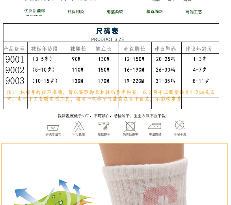 六指鼠春网眼款儿童袜子精梳棉夏季女孩卡通男宝袜子韩版棉袜中筒详情3