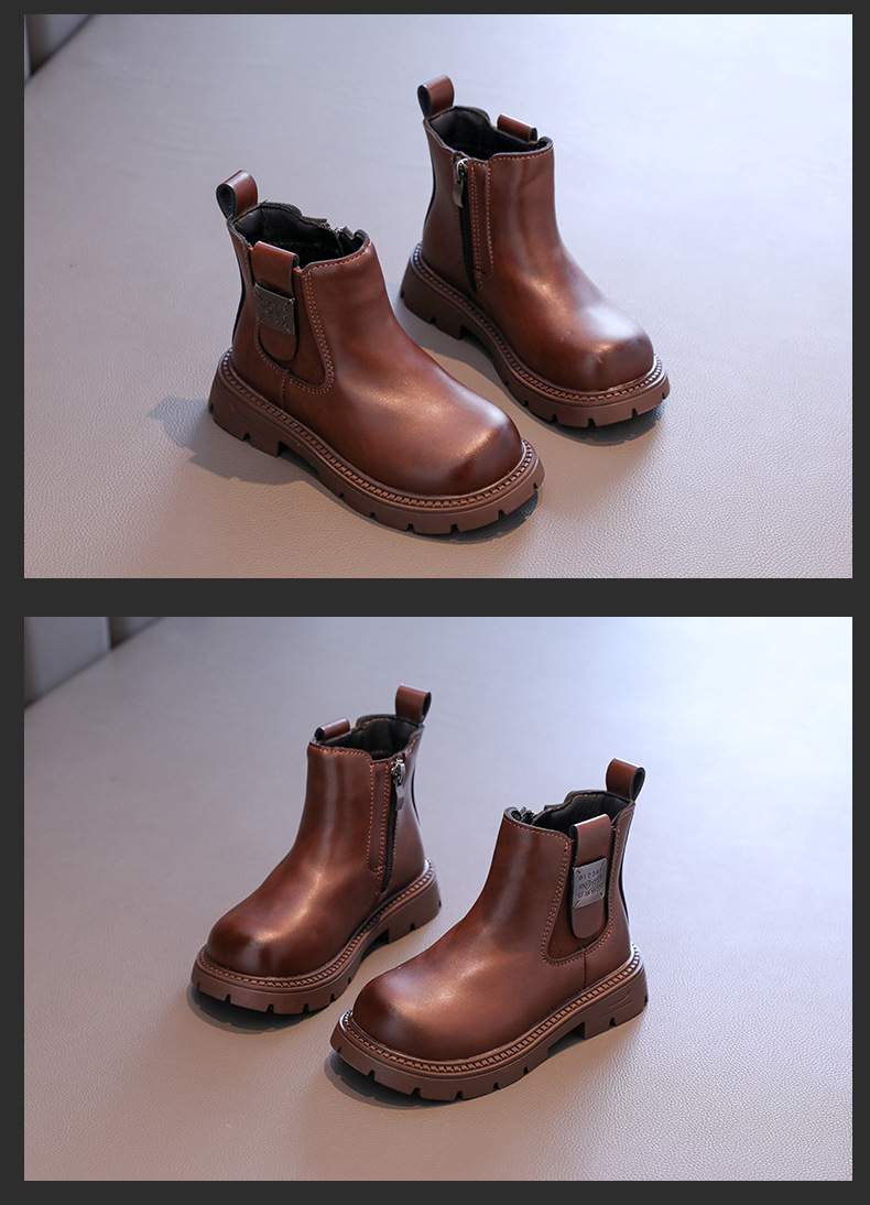 女童靴子加绒马丁靴2024秋冬季新款棉靴小女孩公主短靴百搭烟筒靴详情8