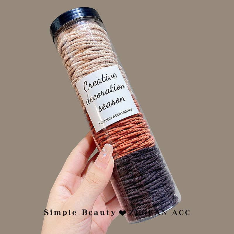 基础款无缝接发圈100根螺纹防滑高马尾发绳不伤发皮筋饰品配件详情10