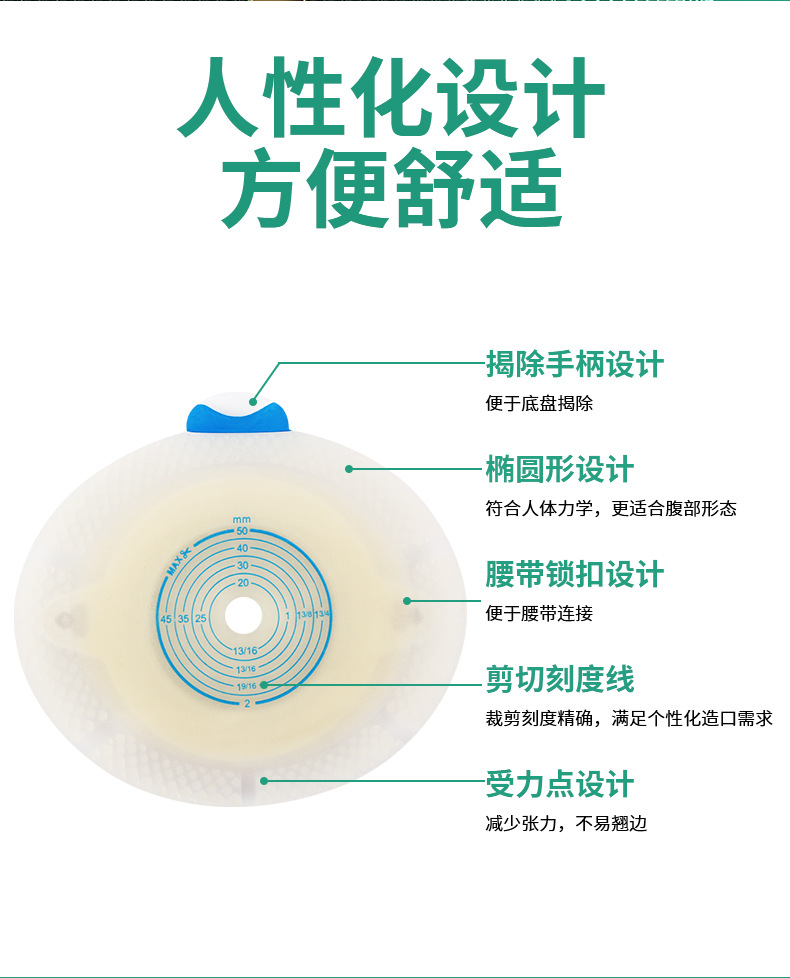 BR11035凸面底盘二件式造口袋底盘10035平面两件式造瘘袋底座详情2