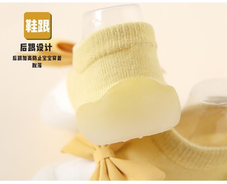 New spring and summer bowknot baby and toddler princess-style indoor and outdoor anti-slip and anti-collision baby and toddler walking shoes and socks pic 4