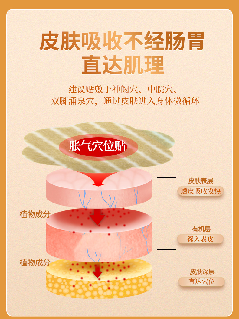 南京同仁堂胀气贴肠胃贴胃寒胃胀气膏药贴腹泻小儿胀气肠健脾贴膏详情9