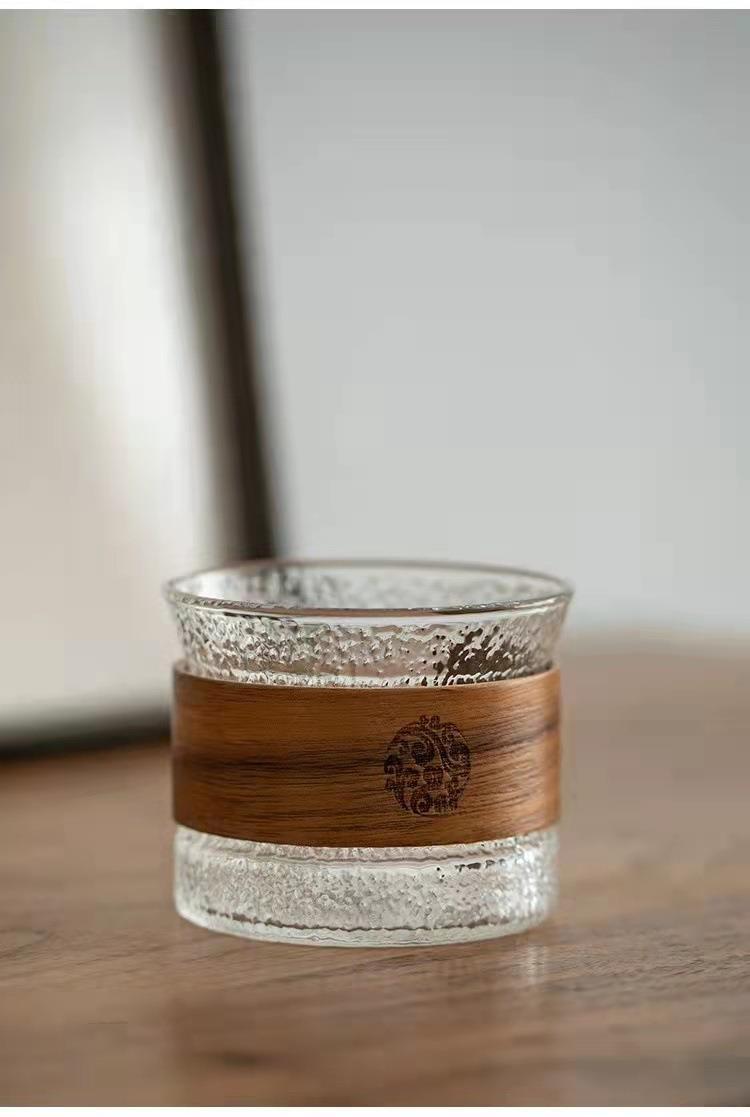 日式竖纹玻璃茶杯防烫隔热茶具泡茶公道杯茶器个人主人杯功夫茶详情17