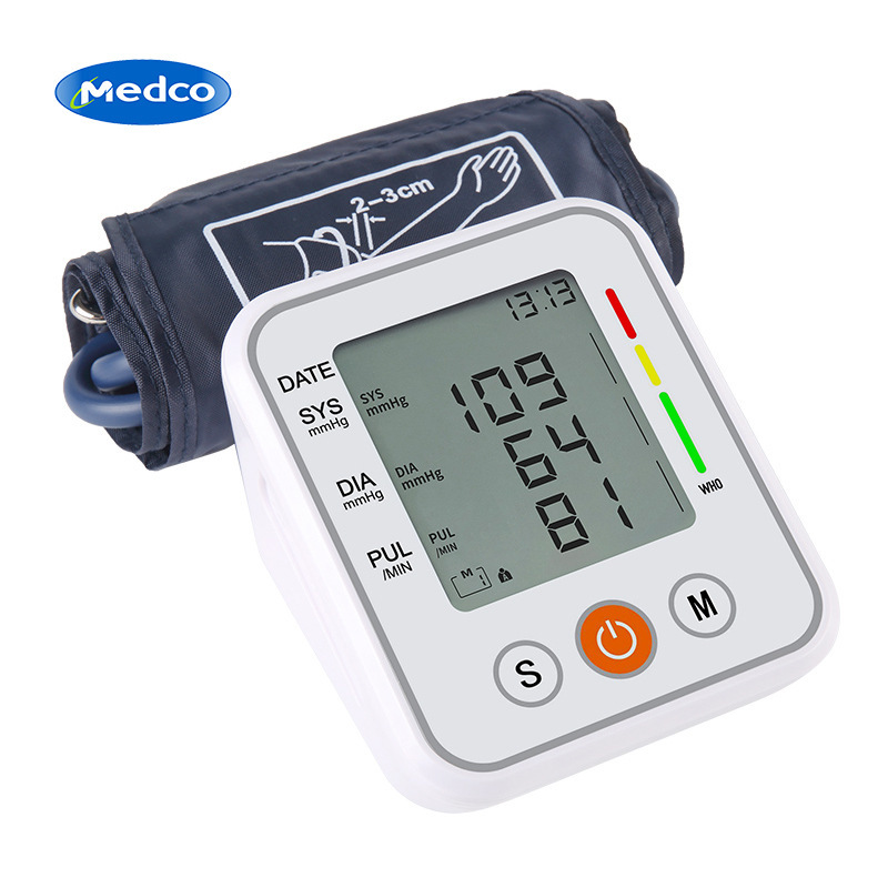Cross-border exclusive arm blood pressure monitor, large screen rechargeable home electronic blood pressure monitor, English broadcast blood pressure monitor pic 6