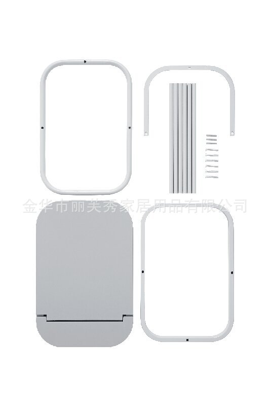 韩式品质潮流家用透明分类垃圾架大号翻盖垃圾桶金属垃圾袋置物架详情10