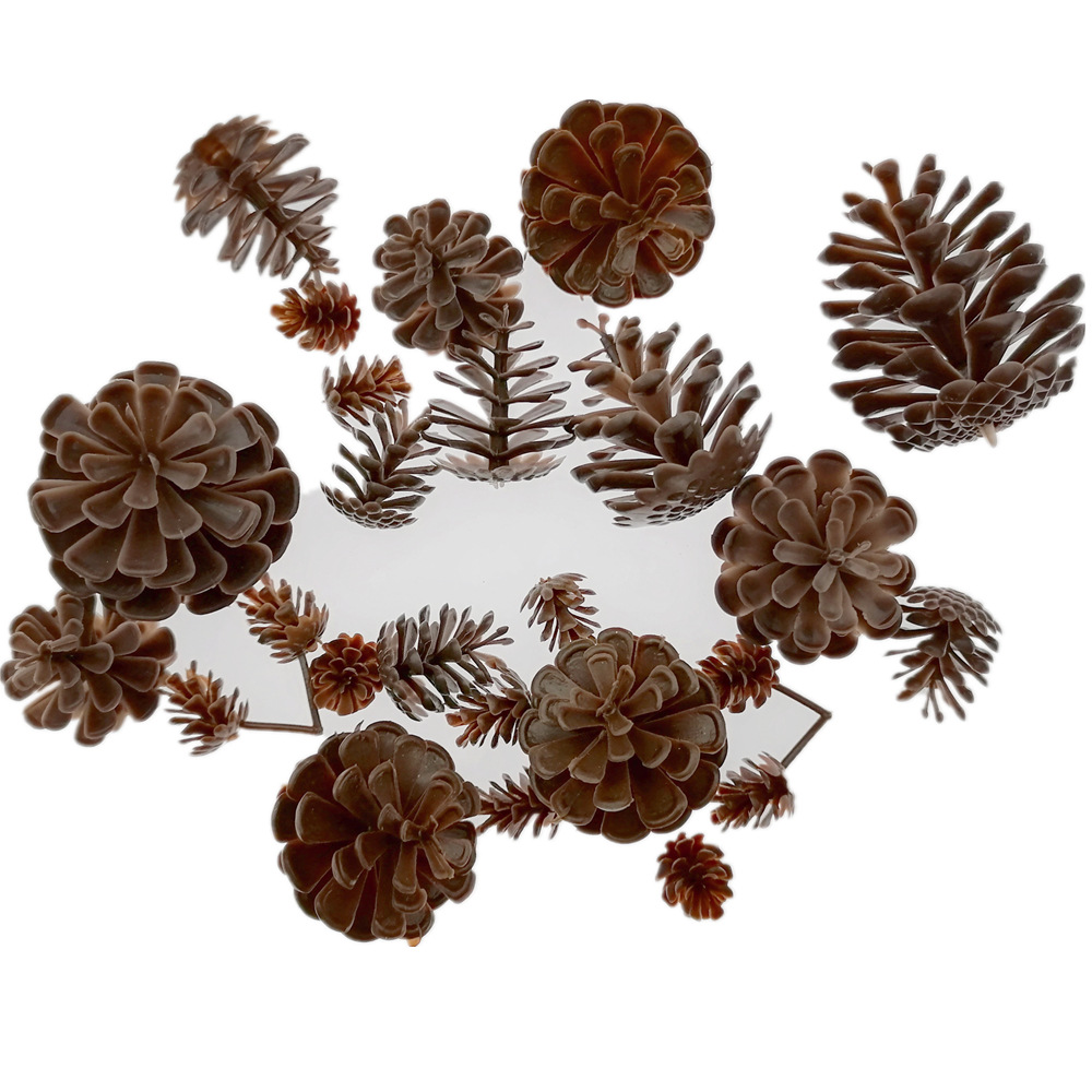 圣诞塑料松果假松果装饰品家居摆件多款式节日装饰用品食品酒水坚果炒货松子详情5