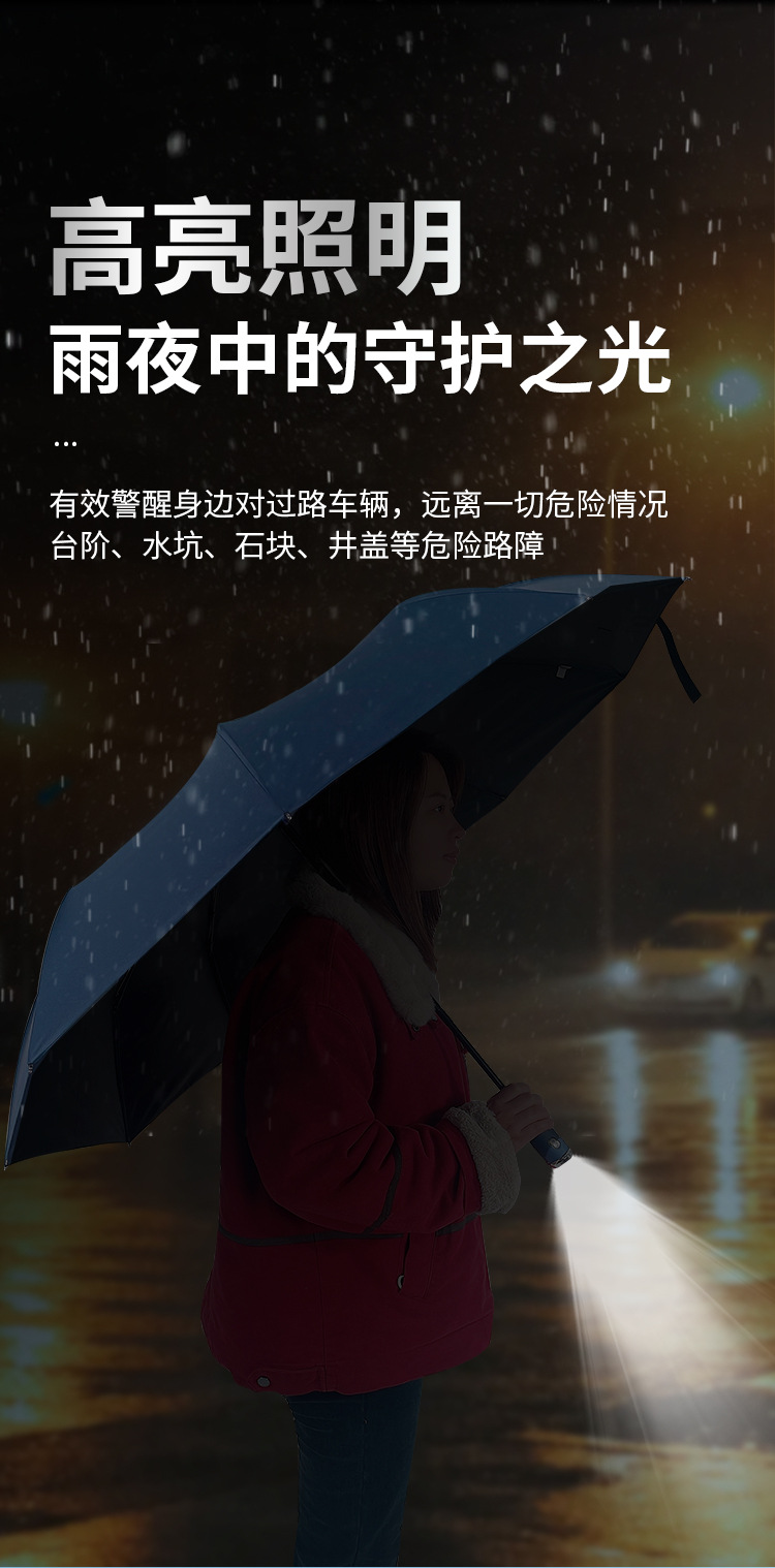 Umbrella printing fully automatic LOGO three-fold umbrella, large business black vinyl folding advertising gift, umbrella printing word gift box pic 9