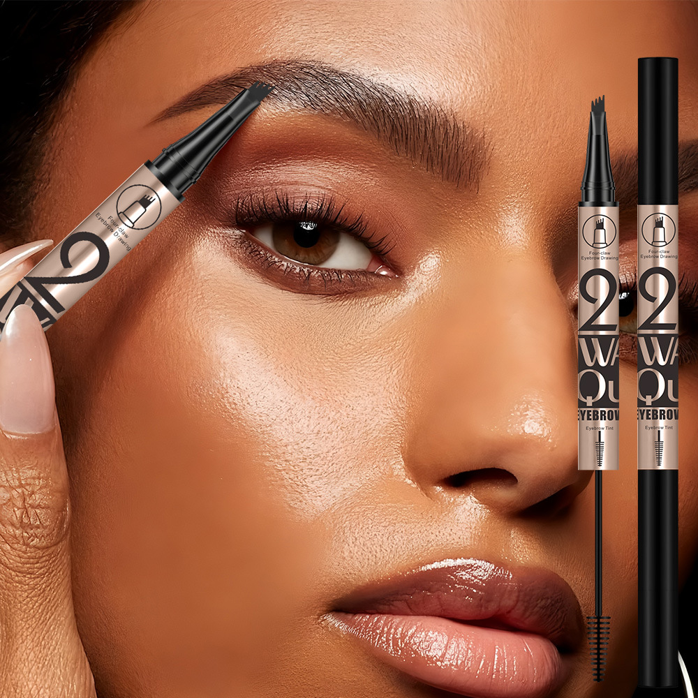 【 Cross-border Exclusive 】QICIY+ 4-fork Eyebrow Pencil + Eyebrow Dye Waterproof and Not Easy to Fall Off Eye Makeup Eyebrow Pencil Eyebrow Dye pic 8