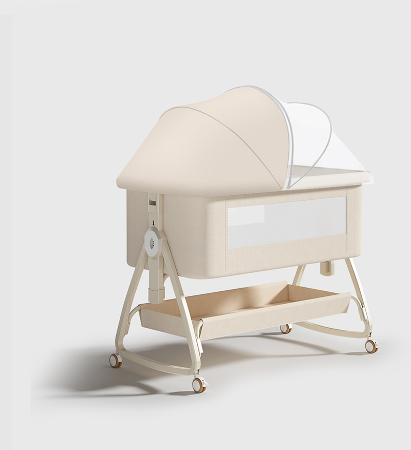 婴儿床可移动多功能折叠新生儿摇篮床亚马逊便携式尿布台拼接大床详情22