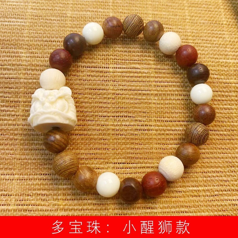 Green sandalwood bamboo Joint Rising Moonstone bracelet Running Ring style for men and women Sandalwood bracelet DIY pic 13