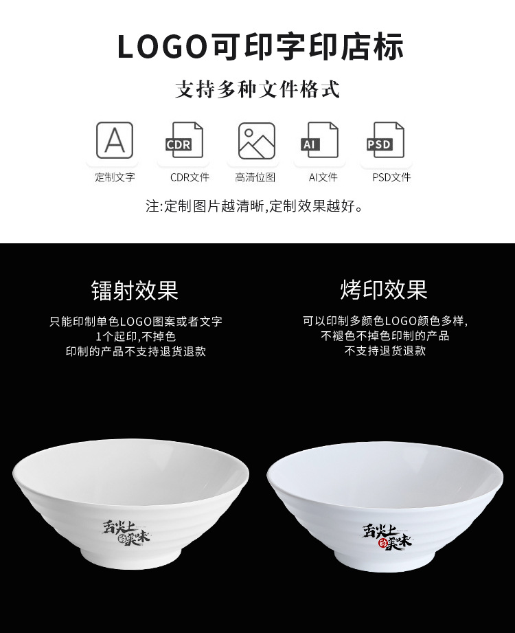 面碗批发拉面碗麻辣烫大碗面馆专用密胺面碗加厚仿瓷塑料密胺面碗详情4