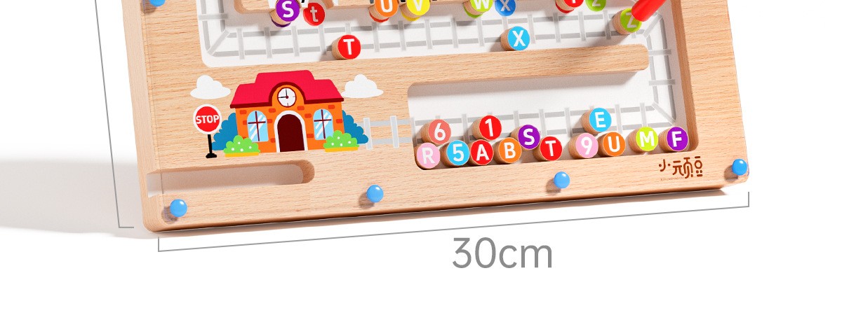 Baby magnetic color classification, positioning, counting board, pen movement maze, math enlightenment, cognitive matching, wooden toys pic 173