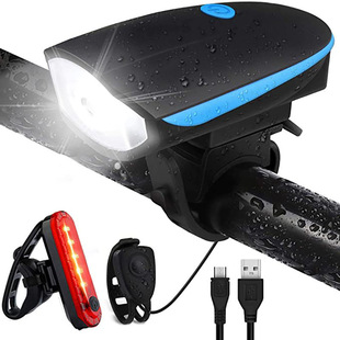 Mountain bike accessories, bicycle T6 headlight, usb charging, strong light telescopic zoom headlight, high-brightness LED warning light pic 3