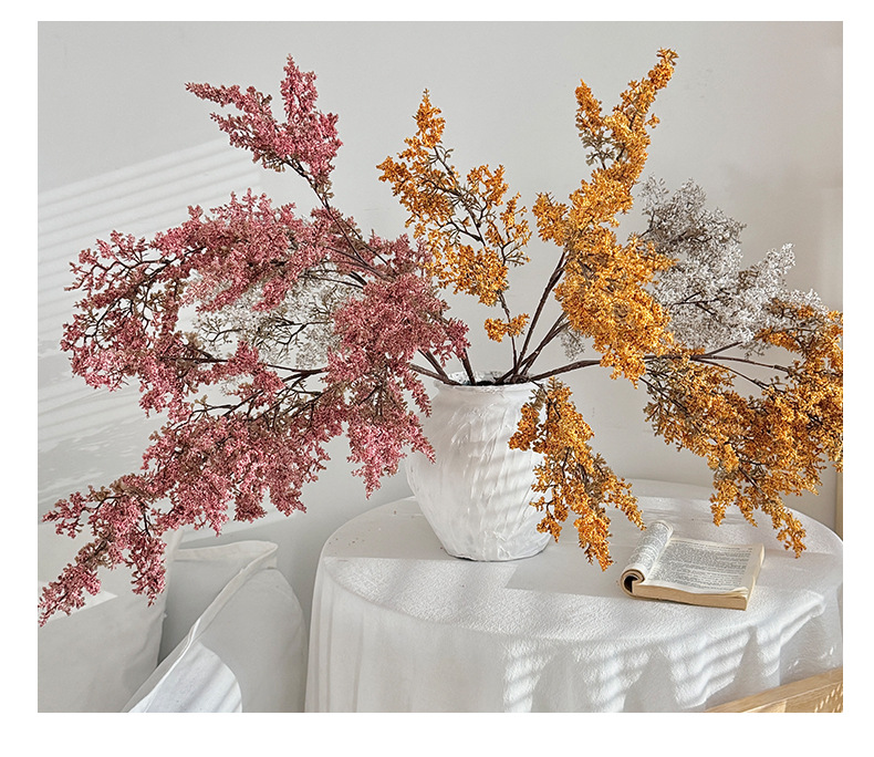 雾凇仿真绿植假花束摆件侘寂风客厅餐桌插花干花花艺装饰摄影道具详情11