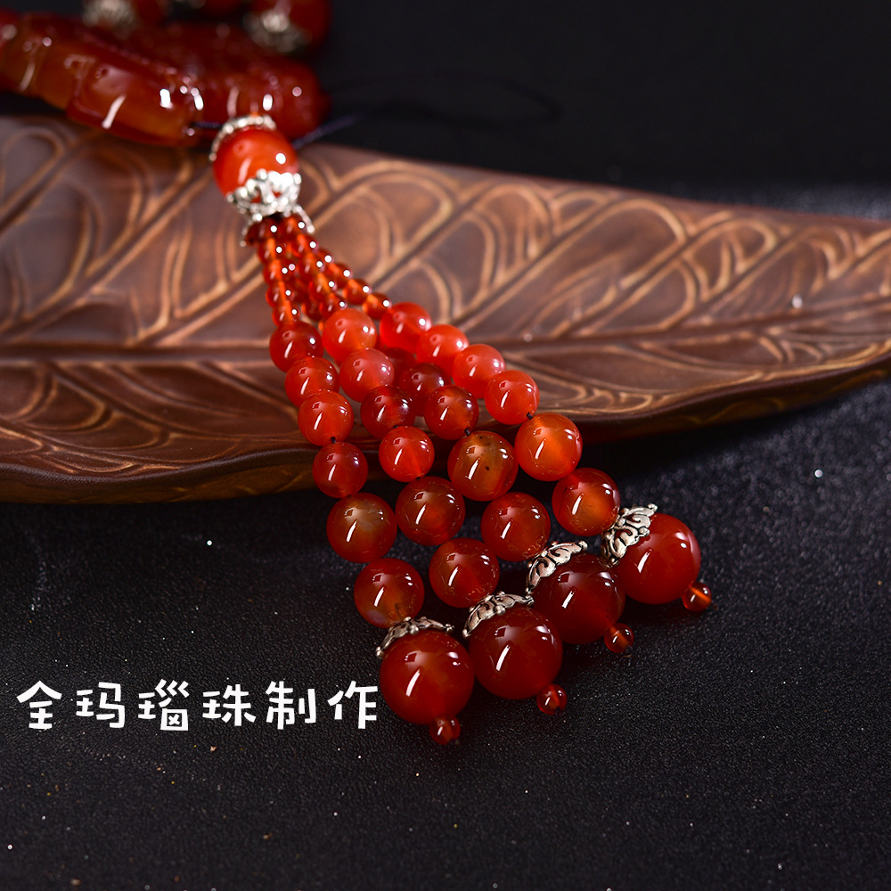 GS175全玛瑙双貔貅汽车挂件用品内饰后视镜车挂件饰品吊坠礼品详情6