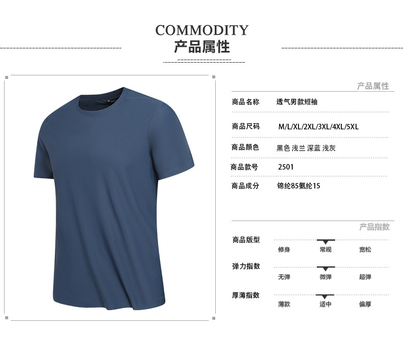 2025新款夏季冰丝速干休闲运动健身短袖体恤鸟家同款男士户外T恤男装详情6