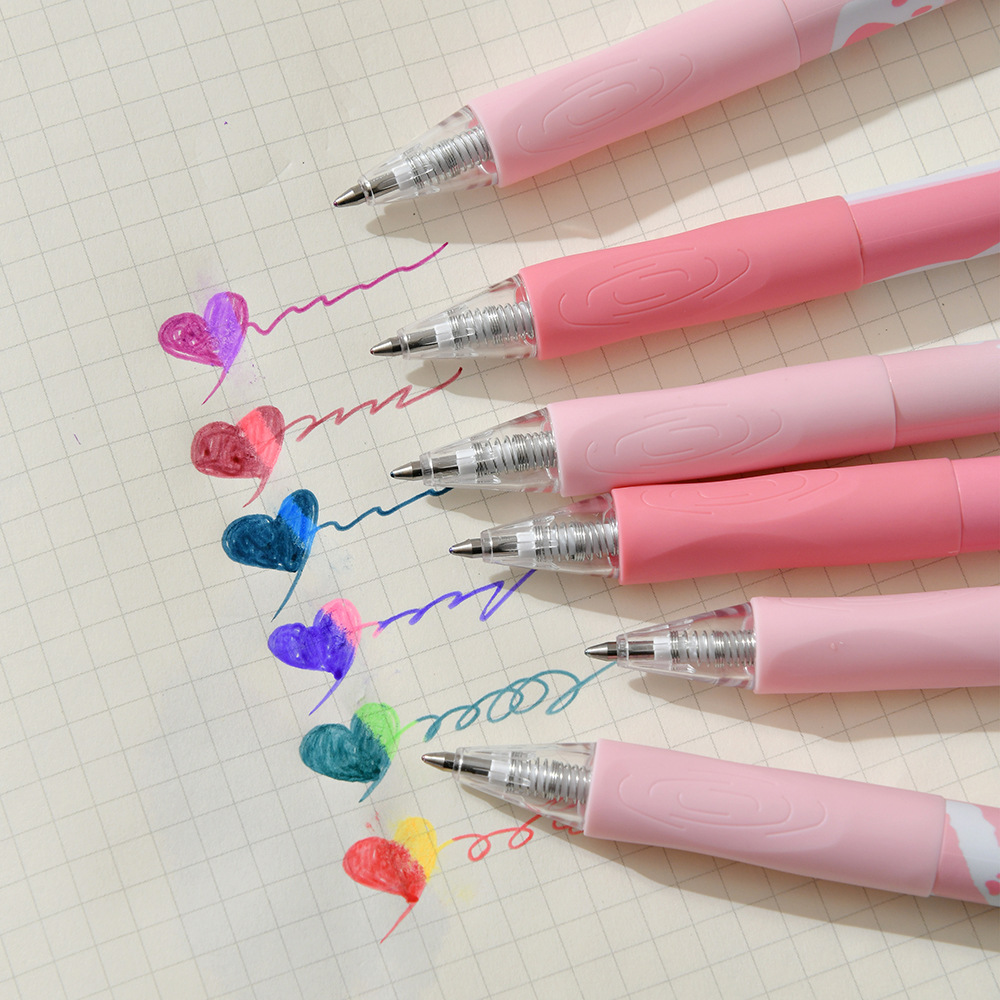 Chenxi Cat Paw Erasable Color-changing Pen 6-piece Set, Soft rubber case Planner Pen, Drawing Pen, Gel Pen, Colorful Creative Erasable Pen pic 29