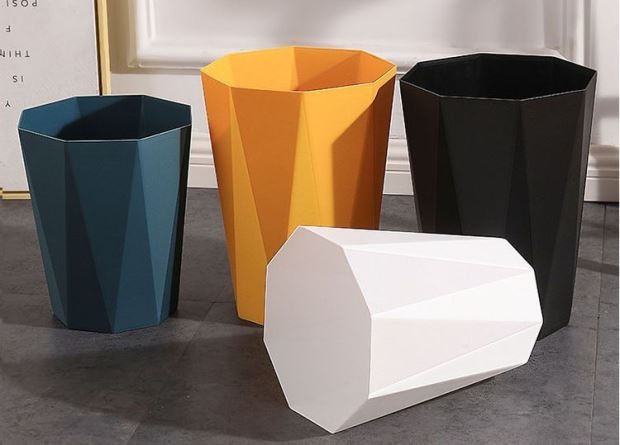 Wholesale of Nordic creative and simple diamond household trash cans without LIDS, large wastebaskets for kitchens, living rooms, offices and hotels pic 6